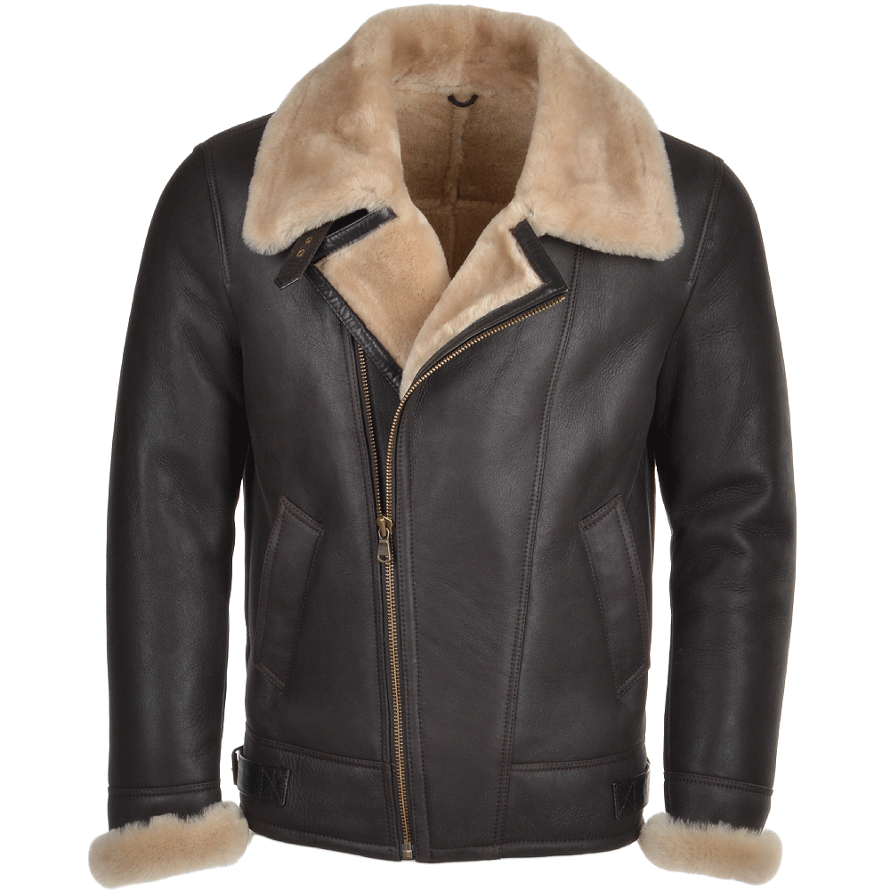 Sheepskin Flying Jacket Brn/cream: NV 47