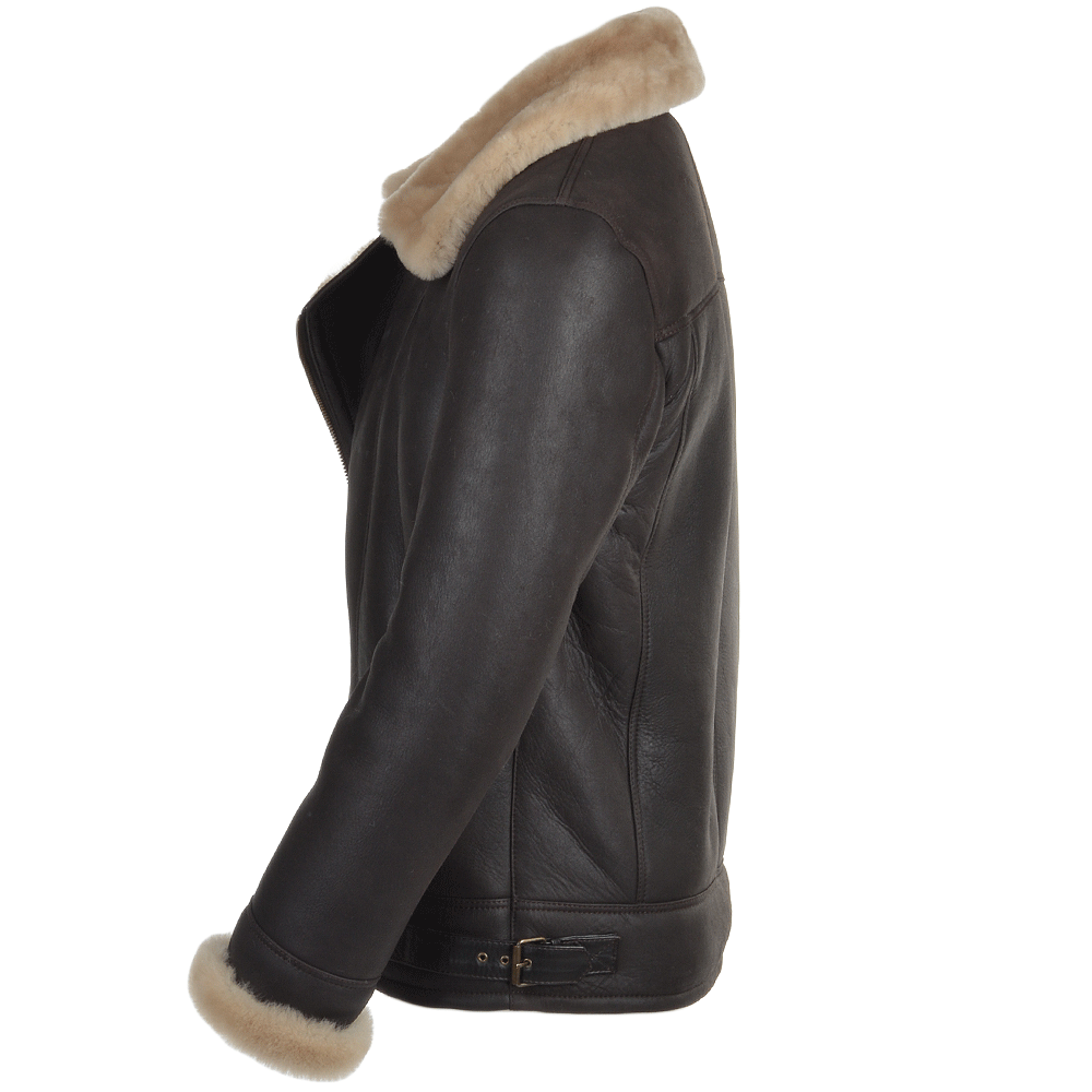 Sheepskin Flying Jacket Brn/cream: NV 47