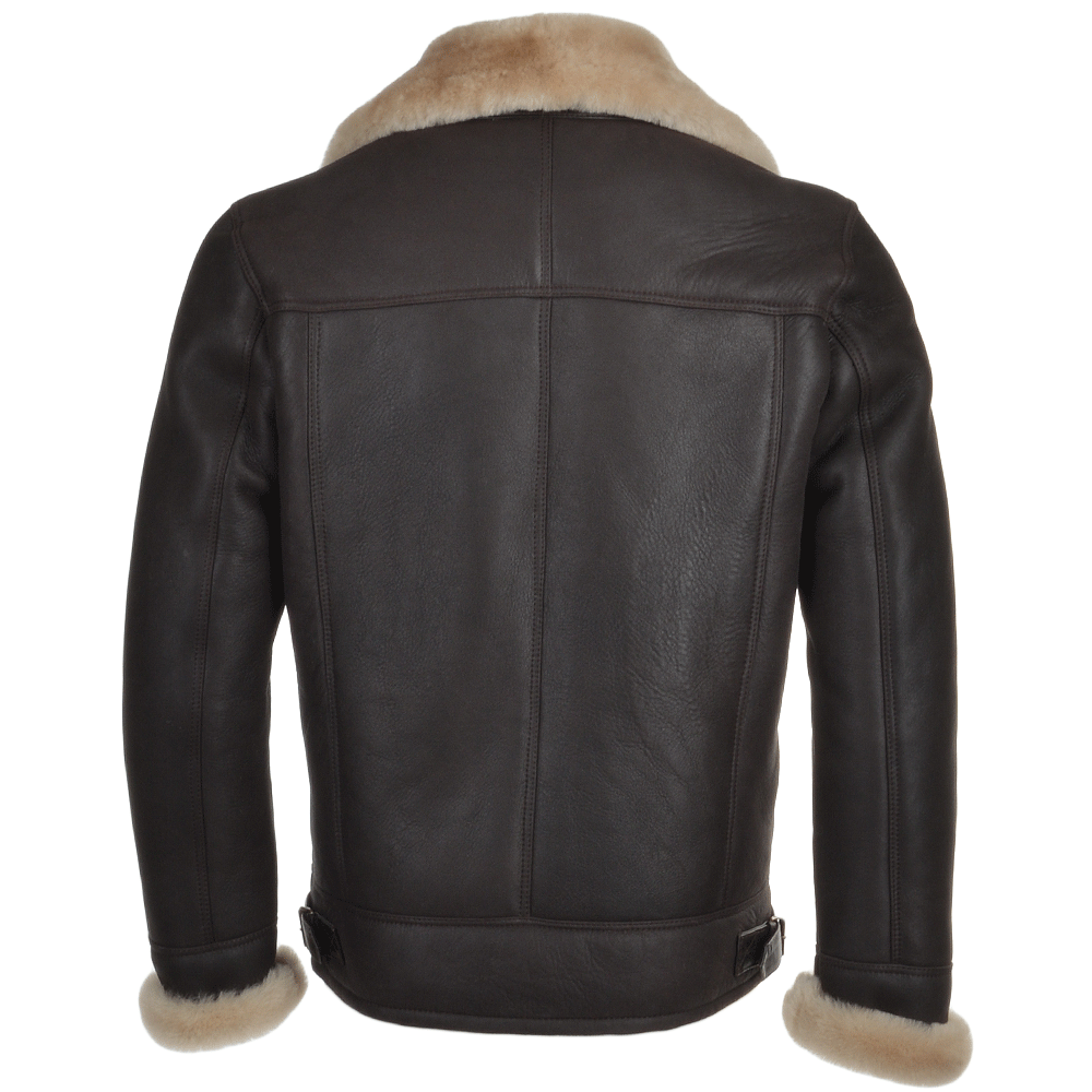 Sheepskin Flying Jacket Brn/cream: NV 47