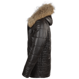 Lambskin Leather And Sheepskin Lined Jacket Brown: E1685