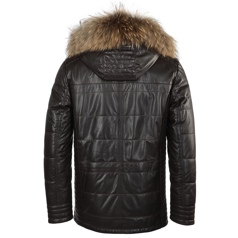 Lambskin Leather And Sheepskin Lined Jacket Brown: E1685