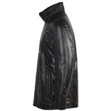 Lambskin Leather And Sheepskin Lined Coat Black: E1529