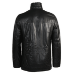 Lambskin Leather And Sheepskin Lined Coat Black: E1529