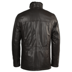 Lambskin Leather and Sheepskin lined Coat Brown: E1529