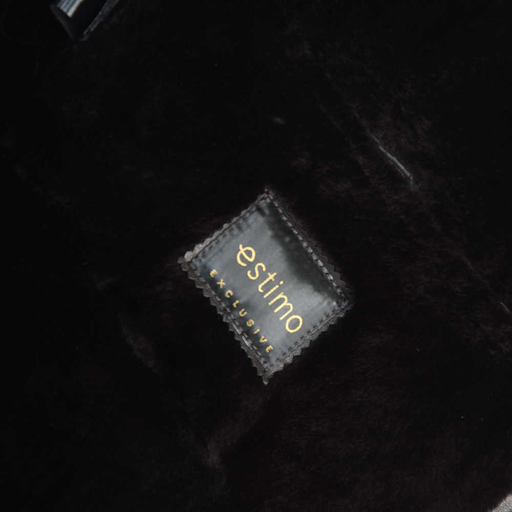 Lambskin Leather and Sheepskin lined Coat Brown: E1529