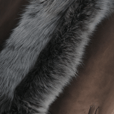 Hooded Long Suede Toscana Gilet Brown: KB-694
