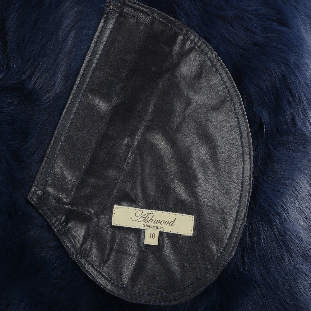 Hooded Long Suede Toscana Gilet Ombre Blue: KB-694