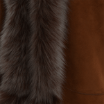 Hooded Long Suede Toscana Gilet Whisky: KB-694