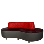 Designer Leather Sofa Brum Red/burgundy/grey: DESIGNER LEATHER SOFA BRUM