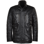 Lambskin Leather and Sheepskin lined Coat Black: E1521