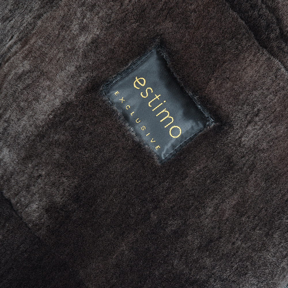 Lambskin Leather and Sheepskin lined Coat Black: E1521