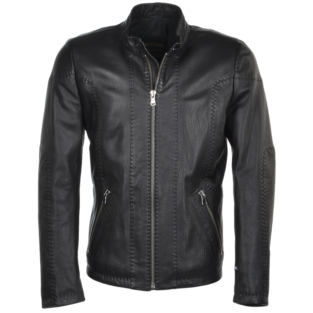 Full Grain Leather Jacket Syh Jumbo Black: E1414