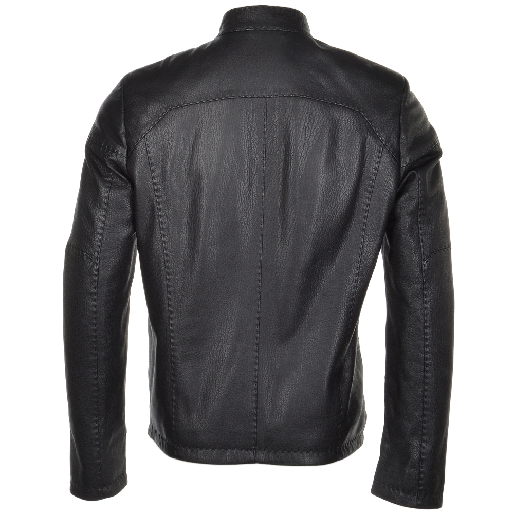 Full Grain Leather Jacket Syh Jumbo Black: E1414