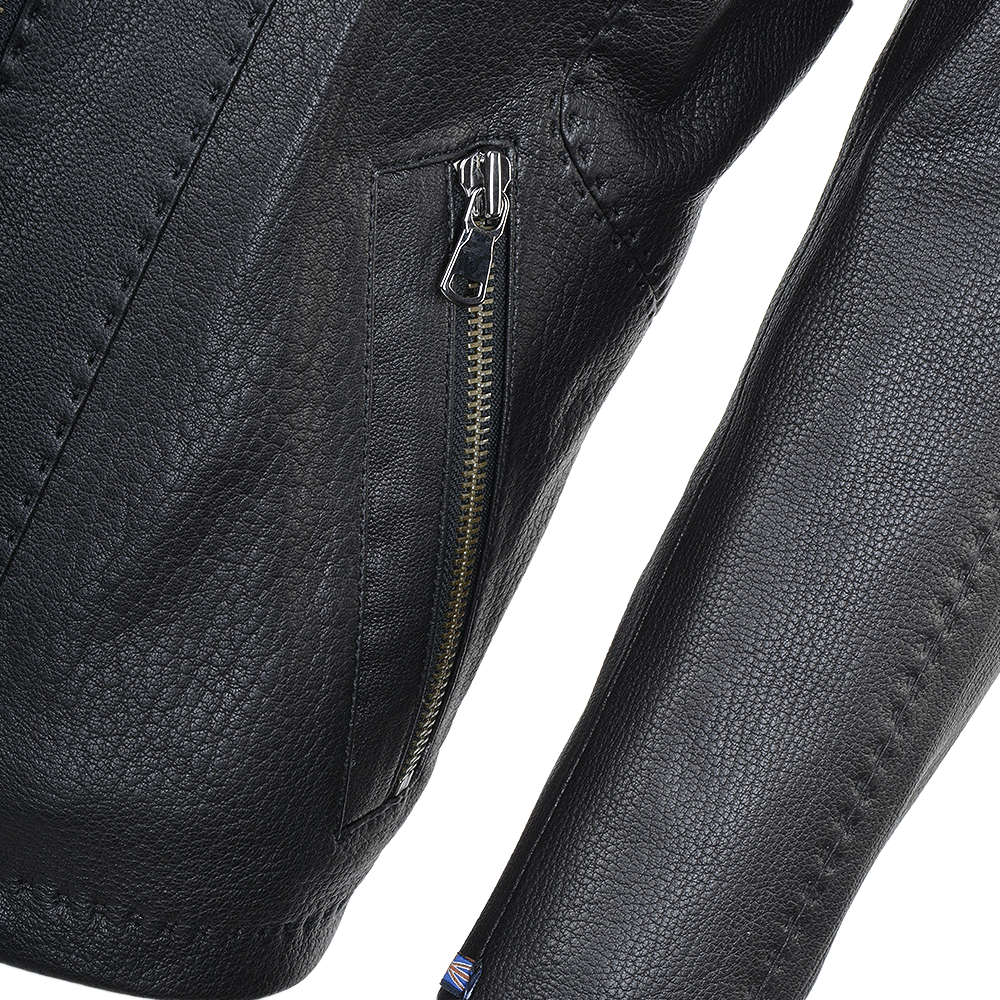 Full Grain Leather Jacket Syh Jumbo Black: E1414