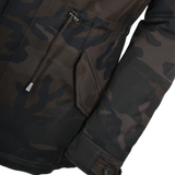Hooded Raccoon Fur Camouflage Parka Khaki Green: E 8085 AR