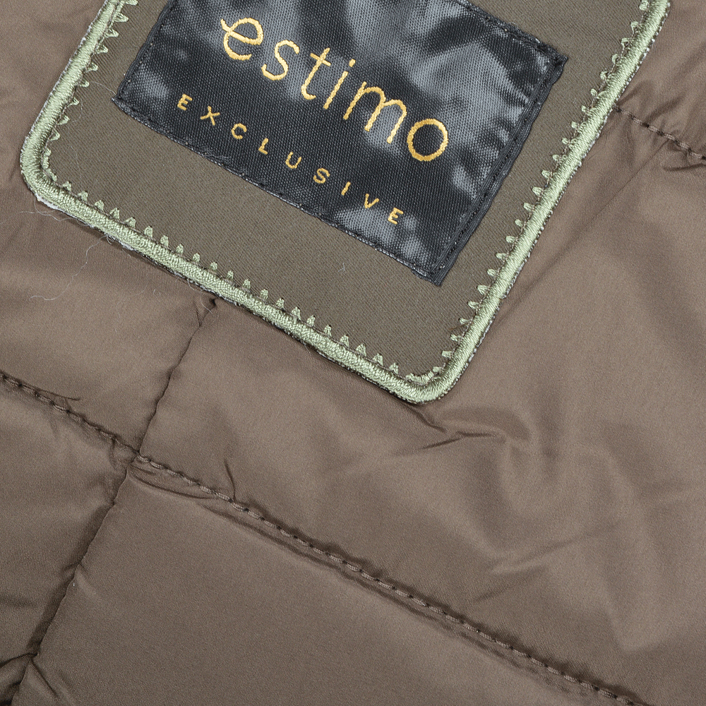 Hooded Raccoon Fur Camouflage Parka Khaki Green: E 8085 AR