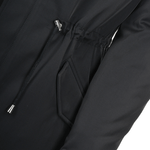 Hooded Raccoon Fur Parka Black: E 8085 F