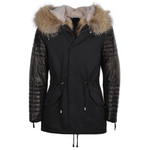 Hooded Racoon Tipped Fur Parka: E 8595 LR