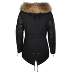 Hooded Racoon Tipped Fur Parka: E 8595 LR