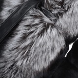 Raccoon And Rex Rabbit Cropped Sleeve Coat Black: 1702