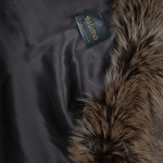 Estimo Raccoon and Rex Rabbit Cropped Sleeve Jacket Dark Brown: 7486 KISA