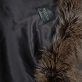 Estimo Raccoon and Rex Rabbit Cropped Sleeve Jacket Dark Brown: 7486 KISA