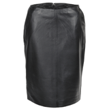 Leather Pencil Skirt  Black: 24315