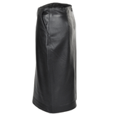 Leather Pencil Skirt  Black: 24315