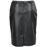 Leather Pencil Skirt  Black: 24315