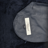 Fitted Sheepskin Aviator Flying Jacket Navy: KB-451