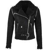 Belted Biker 2-in-1 Biker Pilot Jacket Black/snu: 120-15