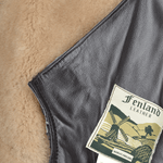 Hand Buffed  Soft Sheepskin Pilot Jacket Brown/ Cream: KE B3