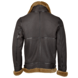 Hand Buffed Soft Sheepskin Pilot Jacket Brown/ ginger: KE B3