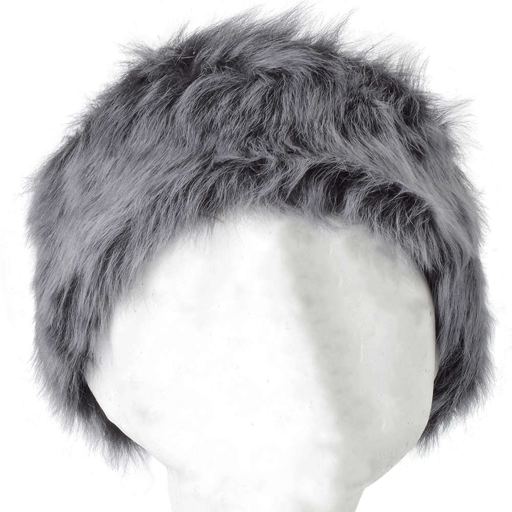 Toscana Sheepskin Leather Headband Black/brissa: KB-591