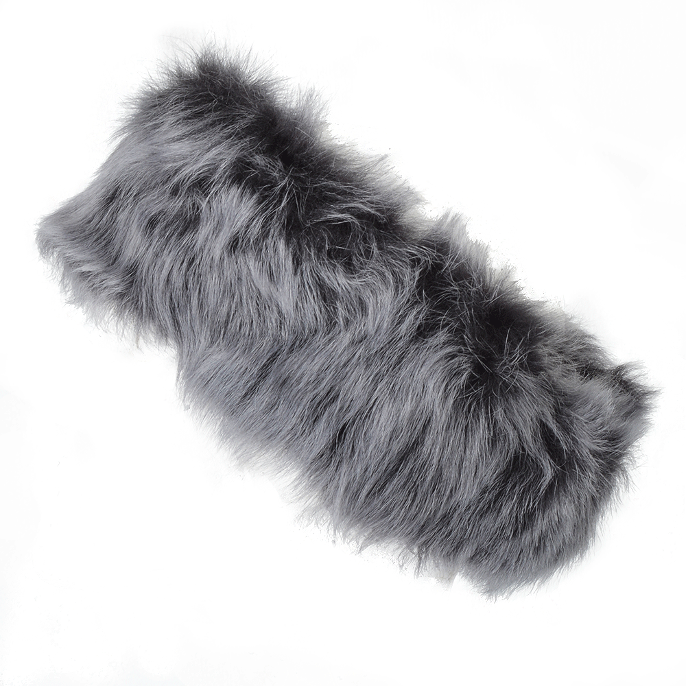 Toscana Sheepskin Leather Headband Black/brissa: KB-591