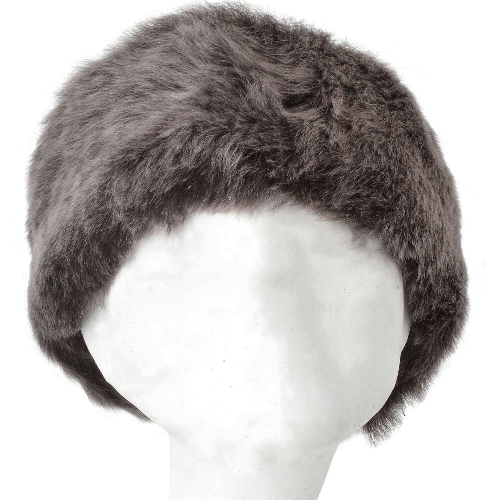 Sheepskin Leather Headband Brown/brissa: KB-591