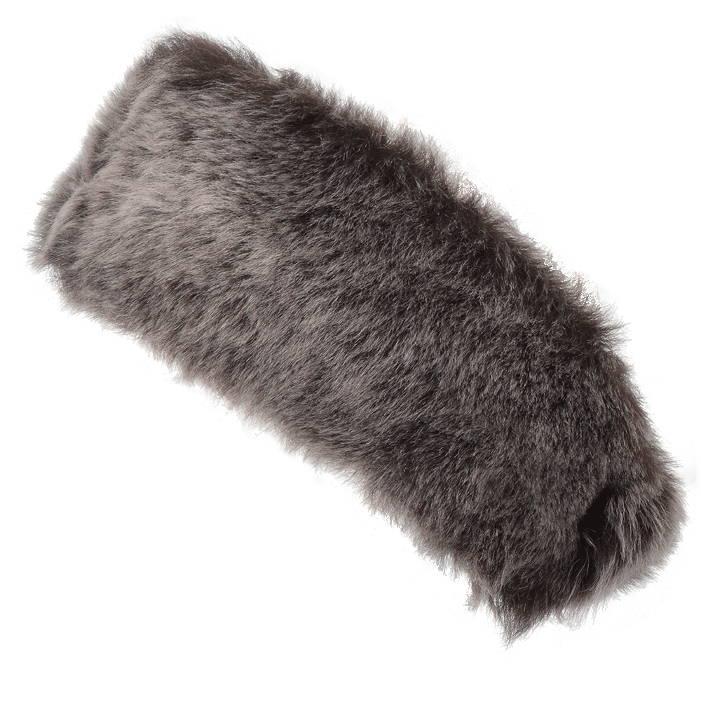 Sheepskin Leather Headband Brown/brissa: KB-591