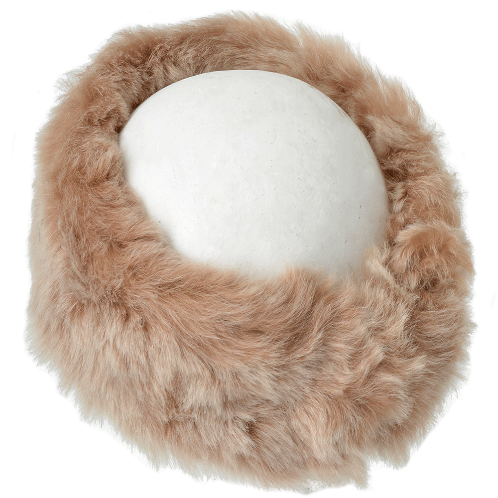Toscana Sheepskin Leather Headband Camel/brissa: KB-591