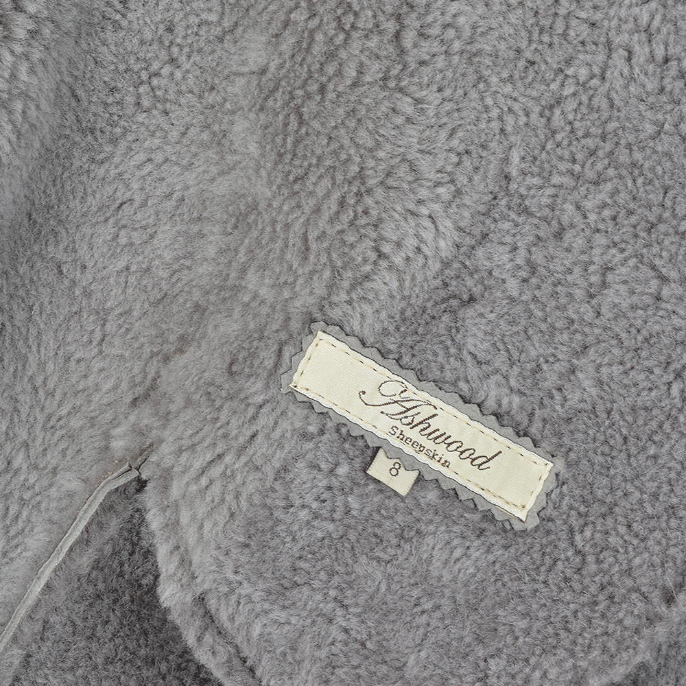 Lamb Shearling Mandarin Collar Jacket Taupe: KB 679