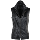 Leather Gilet Black/app: FO-GILLET 2