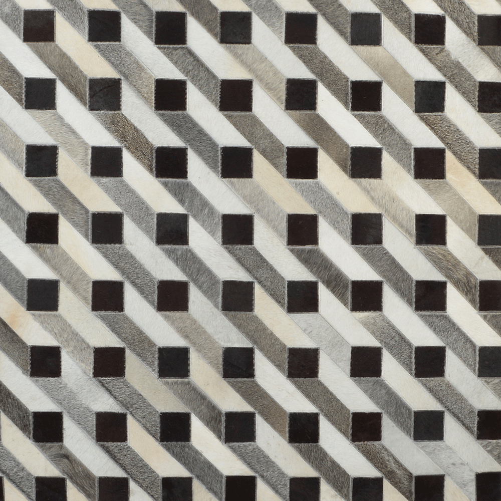 Hair On Hide Rug Gray/Charcoal: ASH 01