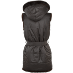 Reversible Mink Hooded Gilet  Brown: V408