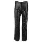 Leather Hipster Trousers Black: PT333