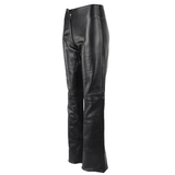 Leather Hipster Trousers Black: PT333