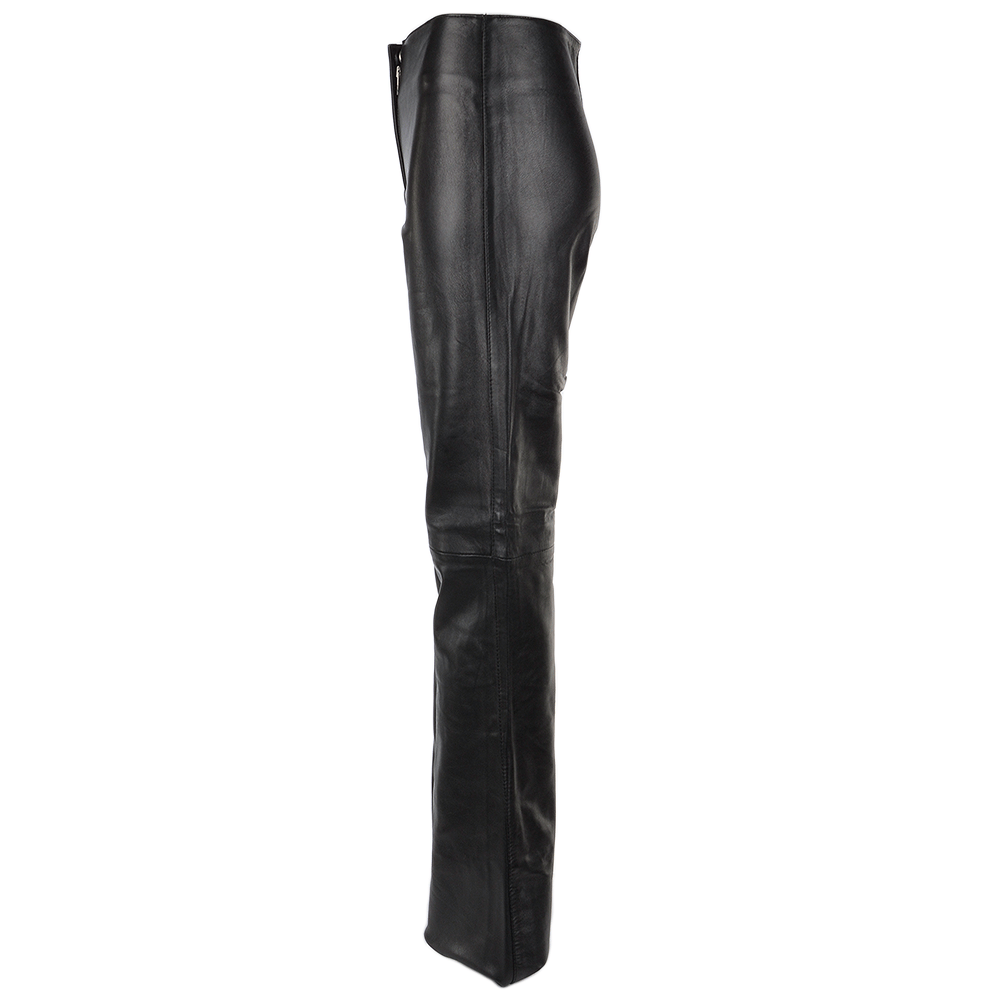 Leather Hipster Trousers Black: PT333