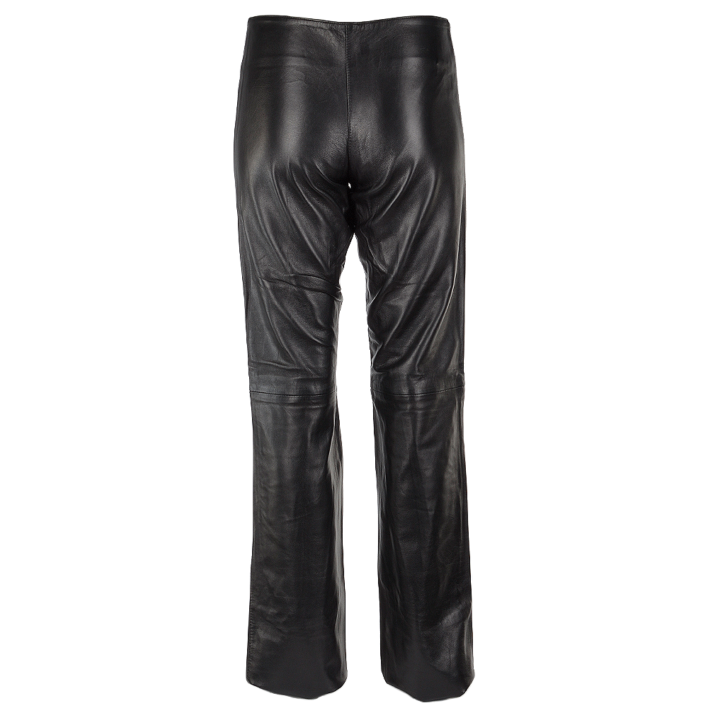 Leather Hipster Trousers Black: PT333