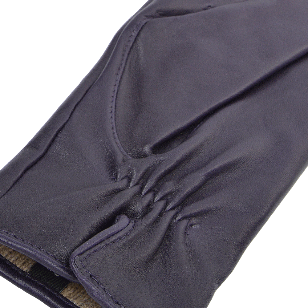 Leather Gloves Purple : 401