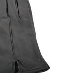 Touch Screen Friendly Two Tone Leather Gloves Black/Black :  137