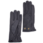 Suede and Leather Gloves Navy : 327