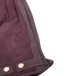Suede and Leather Gloves Plum : 327